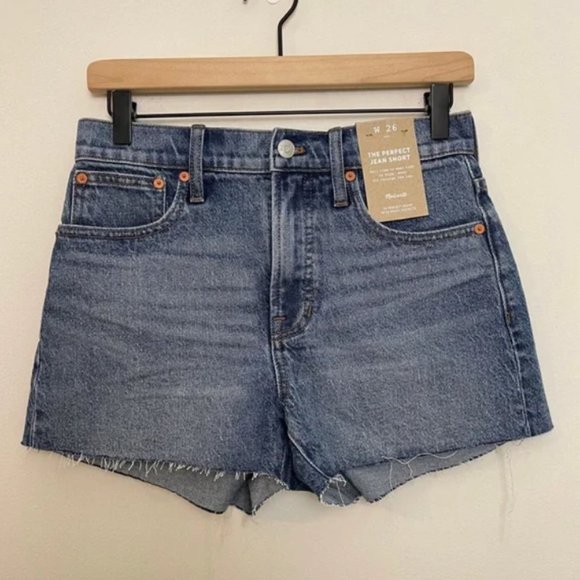 NWT Madewell The Perfect Jean Short in Burnett Wash: TENCEL™ Lyocell Edition - Picture 2 of 3